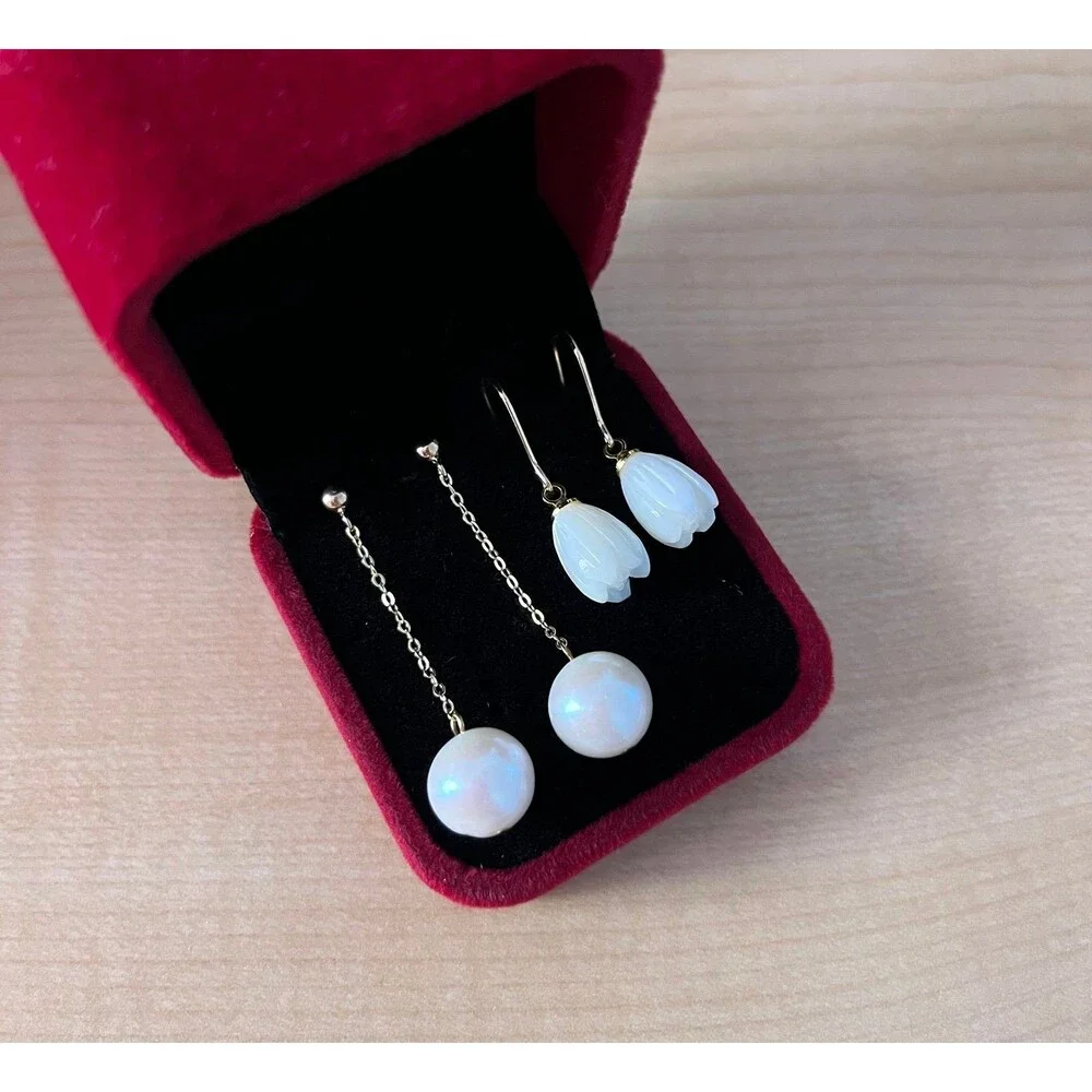 Handmade 14k Gold Filled Pearl & Shell Earrings